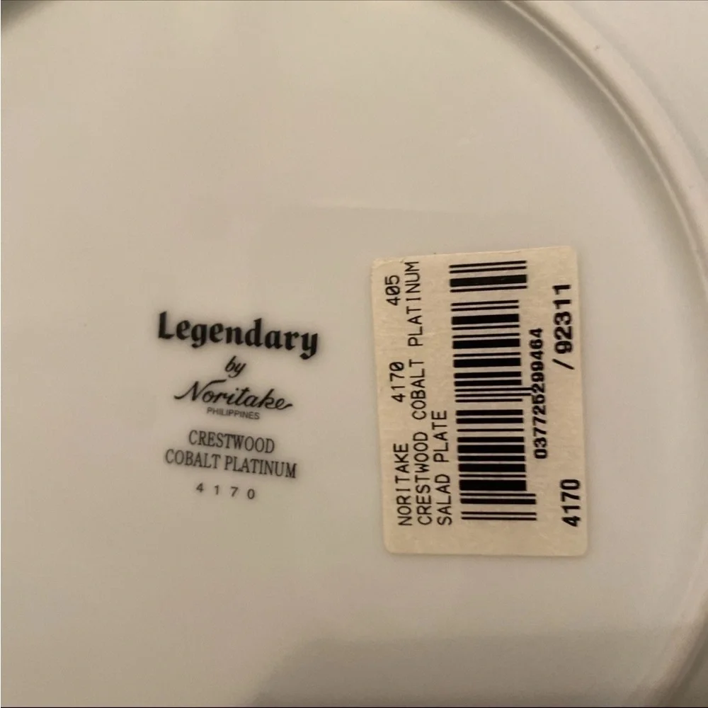 Noritake Legendary Crestwood Cobalt Platinum Salad Plate NEW (Philippines)